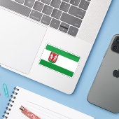 Vlag van Bünde, Duitsland Sticker (Laptop met iPhone)