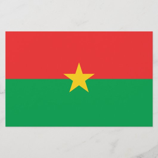 Vlag van Burkina Faso Briefpapier (Voorkant)