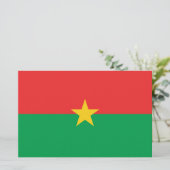 Vlag van Burkina Faso Briefpapier (Staand voorkant)