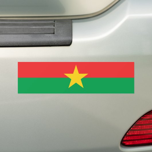 Vlag van Burkina Faso Bumpersticker (Op auto)