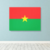 Vlag van Burkina Faso Canvas Afdruk (Insitu (Houten vloer))