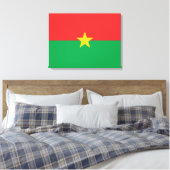 Vlag van Burkina Faso Canvas Afdruk (Insitu (Slaapkamer))