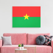 Vlag van Burkina Faso Canvas Afdruk (Insitu (Woonkamer))