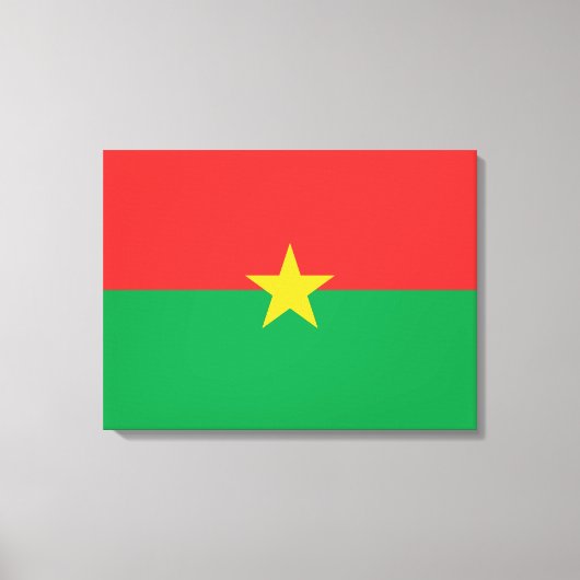 Vlag van Burkina Faso Canvas Afdruk (Voorkant)
