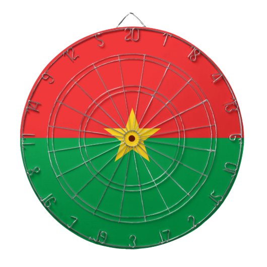 Vlag van Burkina Faso Dartbord (Voorkant)