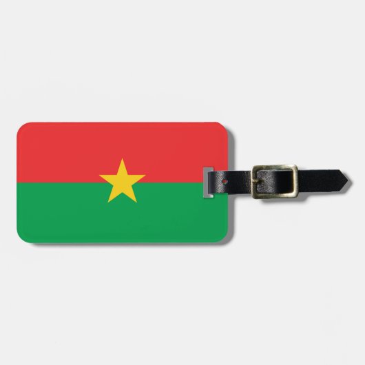 Vlag van Burkina Faso Easy ID Personal Bagagelabel (Voorkant horizontaal)