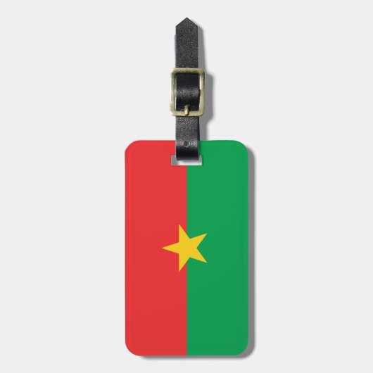 Vlag van Burkina Faso Easy ID Personal Bagagelabel (Voorkant verticaal)