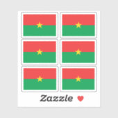 Vlag van Burkina Faso - een collectie Sticker (Vel)