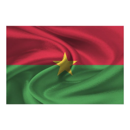 Vlag van Burkina Faso Foto Afdruk (Voorkant)