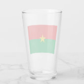 Vlag van Burkina Faso Glas (Achterkant)