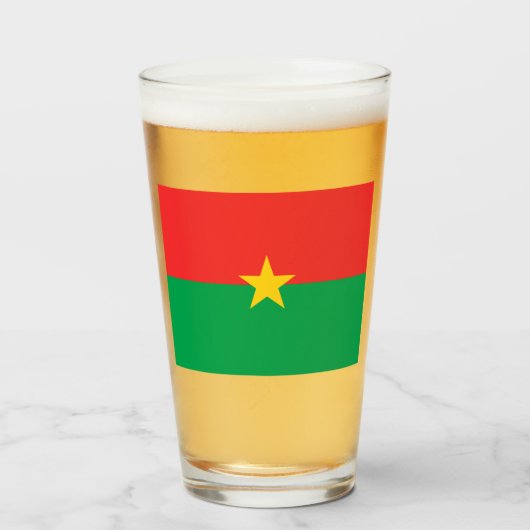 Vlag van Burkina Faso Glas (Voorkant gevuld)