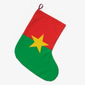 Vlag van Burkina Faso Grote Kerstsok (Voorkant (Hangend))