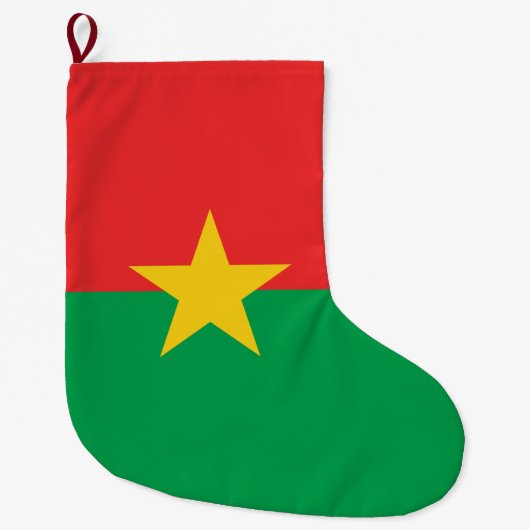 Vlag van Burkina Faso Grote Kerstsok (Voorkant)