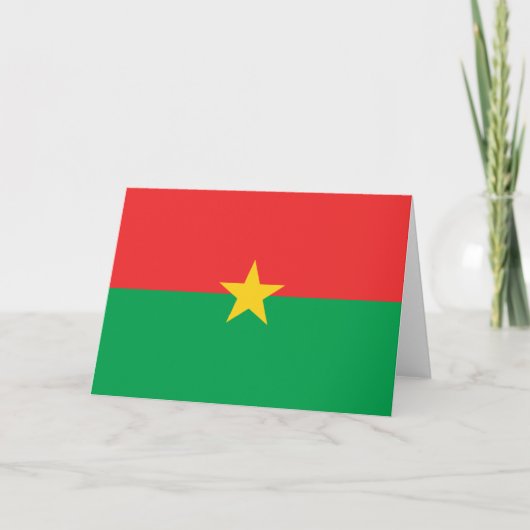 Vlag van Burkina Faso Kaart (Voorkant)