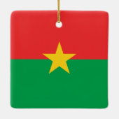 Vlag van Burkina Faso Keramisch Ornament (Achterkant)