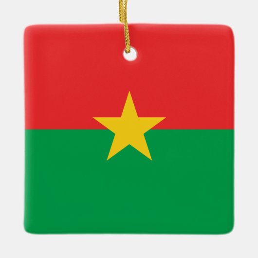Vlag van Burkina Faso Keramisch Ornament (Voorkant)