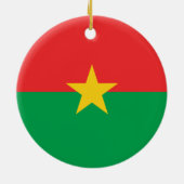 Vlag van Burkina Faso Keramisch Ornament (Achterkant)