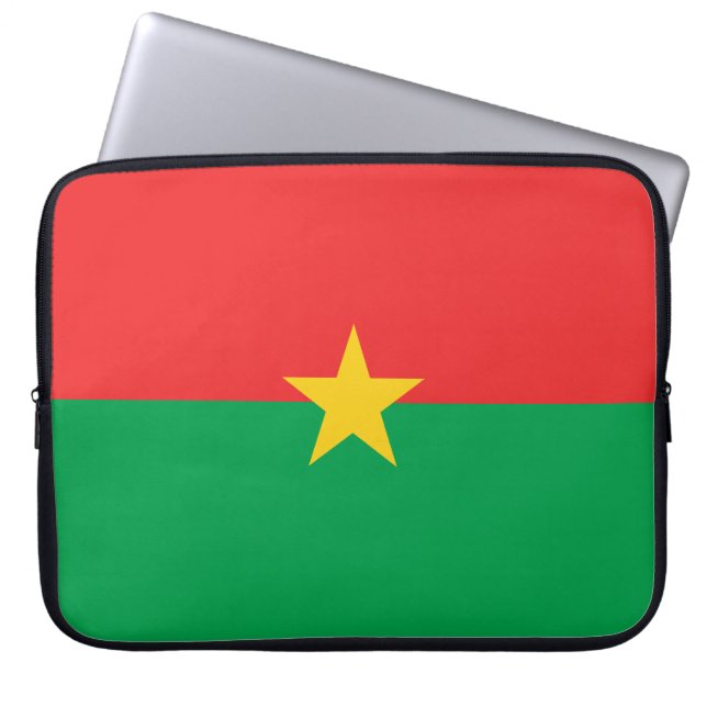 Vlag van Burkina Faso Laptop Sleeve (Voorkant)