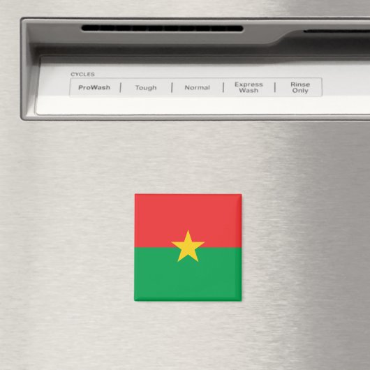 Vlag van Burkina Faso Magneet (Insitu (Vaatwasser))