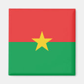 Vlag van Burkina Faso Magneet (Voorkant)