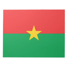 Vlag van Burkina Faso Notitieblok