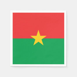 Vlag van Burkina Faso Paper Napkins Servetten