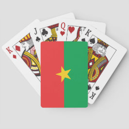Vlag van Burkina Faso Pokerkaarten