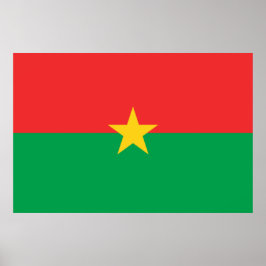 Vlag van Burkina Faso Poster