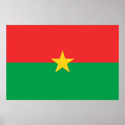 Vlag van Burkina Faso Poster (Voorkant)