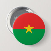 Vlag van Burkina Faso Ronde Button 7,6 Cm (Voorkant /achterkant)