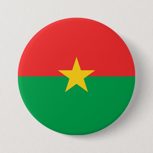 Vlag van Burkina Faso Ronde Button 7,6 Cm (Voorkant)