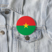 Vlag van Burkina Faso Ronde Button 7,6 Cm (In situ)