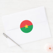 Vlag van Burkina Faso Ronde Sticker (Envelop)