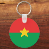 Vlag van Burkina Faso Sleutelhanger (Voorkant)