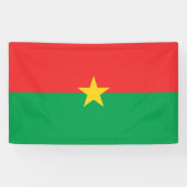 Vlag van Burkina Faso Spandoek (Horizontaal)