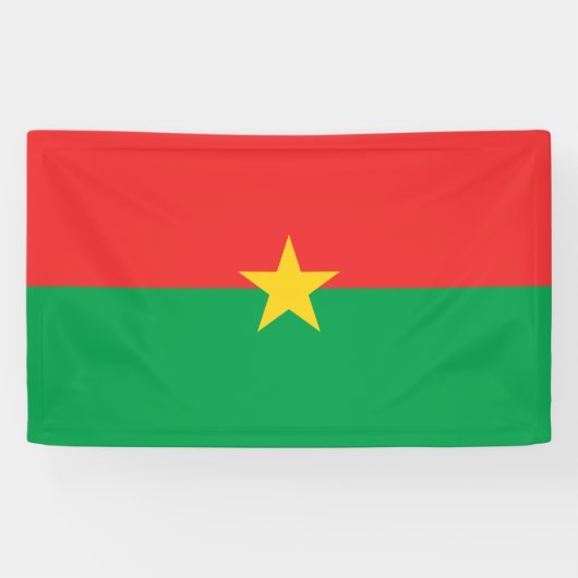 Vlag van Burkina Faso Spandoek (Horizontaal)