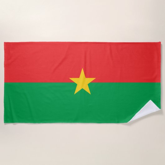 Vlag van Burkina Faso Strandlaken (Voorkant)
