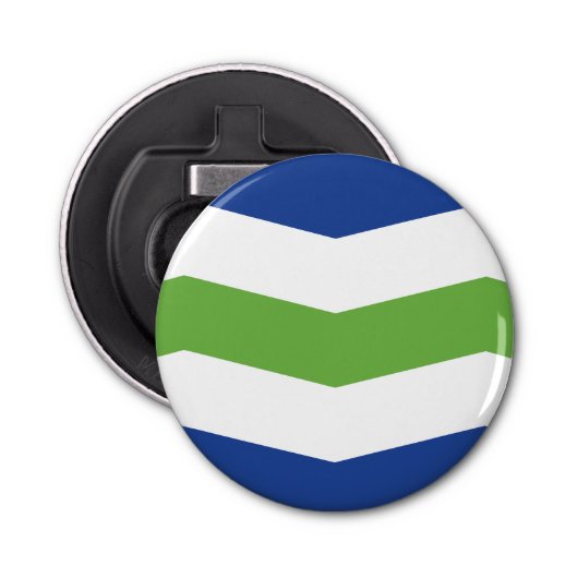 Vlag van Burlington, Vermont Button Flesopener (Voorkant)