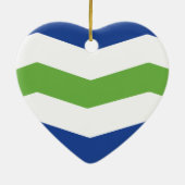 Vlag van Burlington, Vermont Keramisch Ornament (Achterkant)