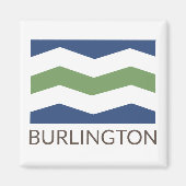 Vlag van Burlington, Vermont Magneet (Voorkant)