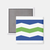 Vlag van Burlington, Vermont Magneet (Voorkant / Achterkant)