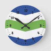 Vlag van Burlington, Vermont Ronde Klok (Voorkant)