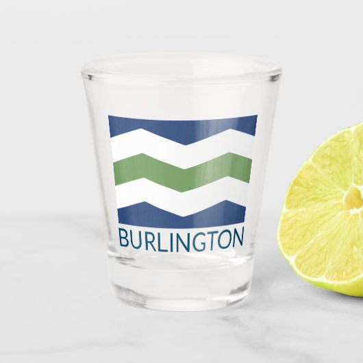 Vlag van Burlington, Vermont Shot Glas (Voorkant)
