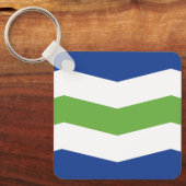 Vlag van Burlington, Vermont Sleutelhanger (Voorkant)