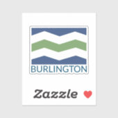 Vlag van Burlington, Vermont Sticker (Vel)