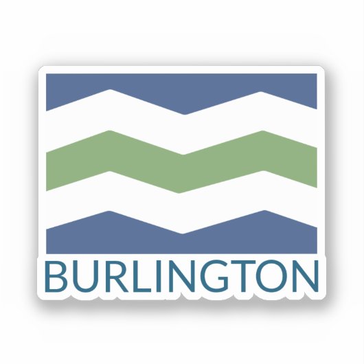 Vlag van Burlington, Vermont Sticker (Voorkant)