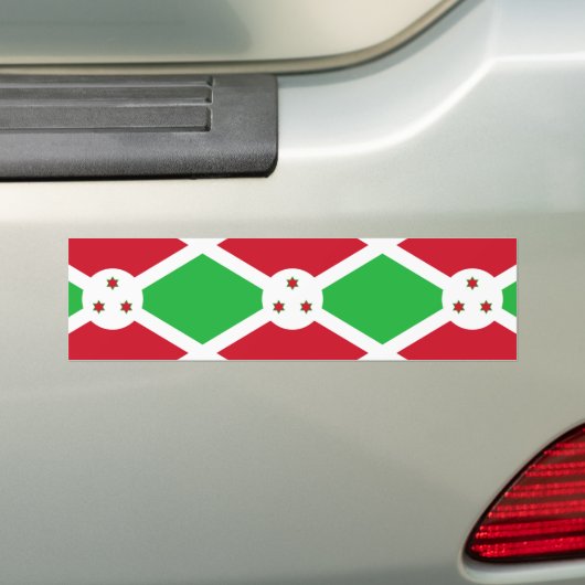 Vlag van Burundi Bumpersticker (Op auto)