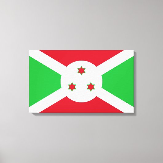 Vlag van Burundi Canvas Afdruk (Voorkant)