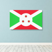 Vlag van Burundi Canvas Afdruk (Insitu (Houten vloer))