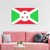 Vlag van Burundi Canvas Afdruk (Insitu (Woonkamer))